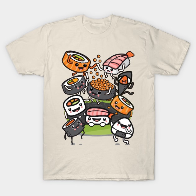 Sushi Fun T-Shirt by Plushism